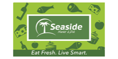 A theme logo of Seaside Market & Deli